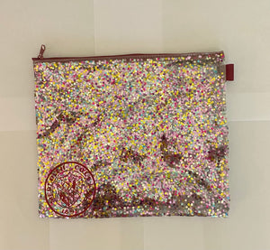Large Glitter Zippered Pouch with Lux